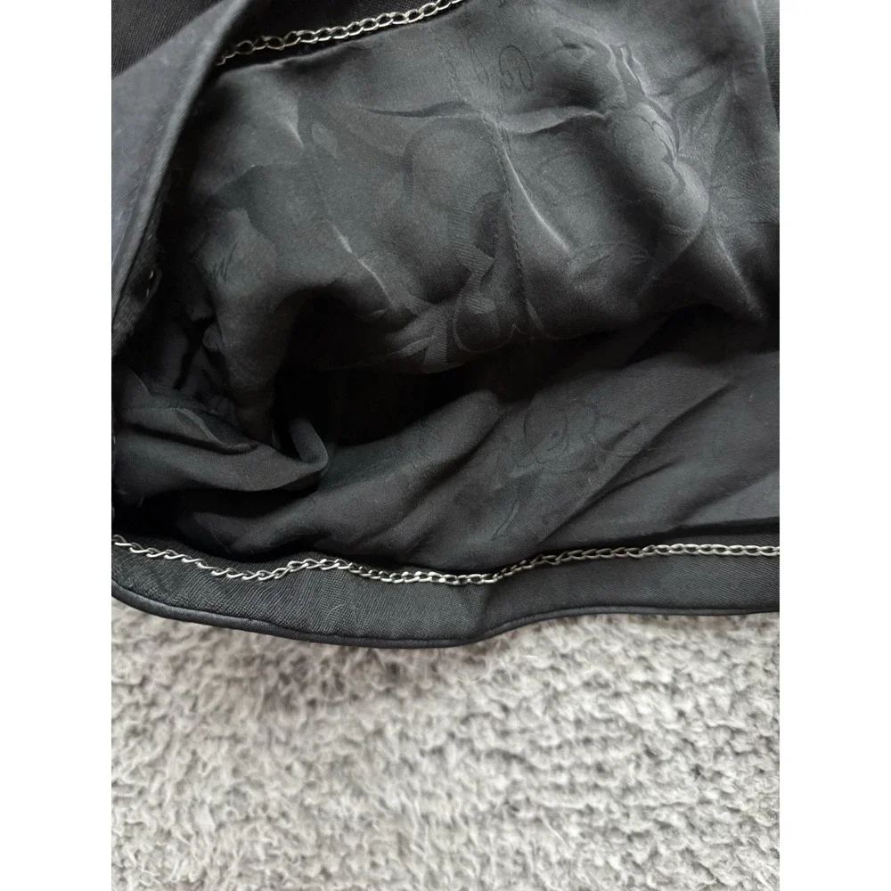 CHANEL PRE-OWNED 2008 SINGLE-BREASTED WOOL BLAZER - P33310 - BLACK‎ Size 48